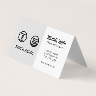 Conseiller financier Argent Carte de visite