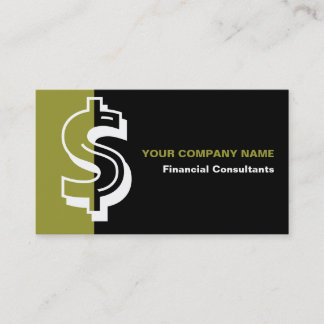 Conseiller financier carte de visite d'olive noire