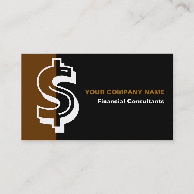 Conseiller financier carte de visite noir brun (Devant)