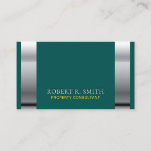 conseiller immobilier Carte de visite vert foncé