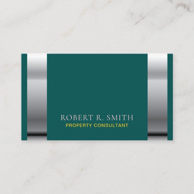 conseiller immobilier Carte de visite vert foncé (Devant)