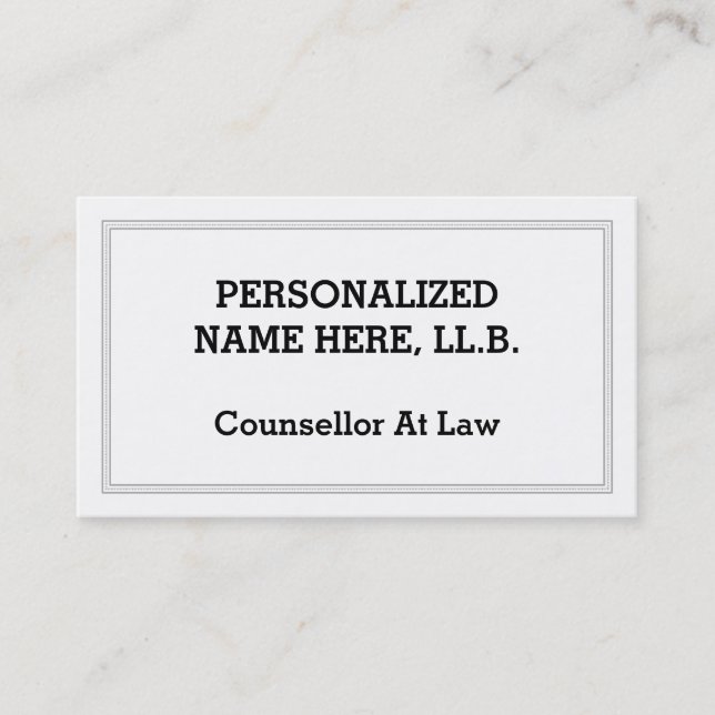 Conseiller simple et simple au Carte de visite de  (Devant)