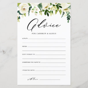 Conseils aux Fleurs blanches pour la mariée et la