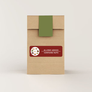 Conseils d'allergie Contient Sticker Étiquette de