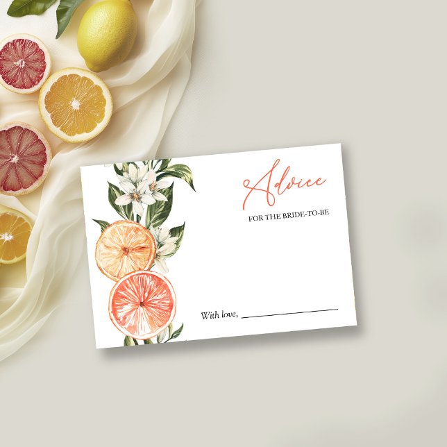 Conseils de douche nuptiale Citrus pour la carte d (Créateur téléchargé)