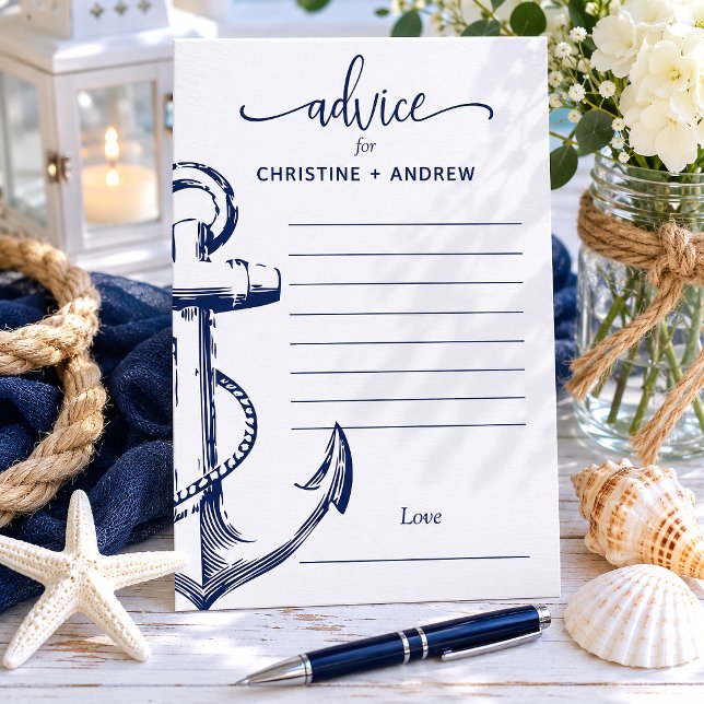 Conseils de mariage sur l'ancre nautique (Allow your guests to fill out advice cards to give you some wisdom going into your marriage.
)