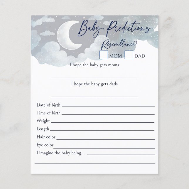 Conseils de prédiction de bébé sur la lune (Devant)