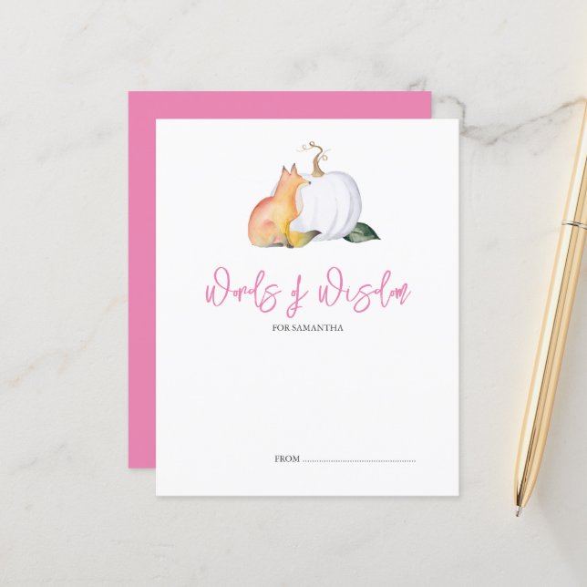 Conseils de sagesse Citrouille de l'automne Fox (Devant/Arrière en situation)