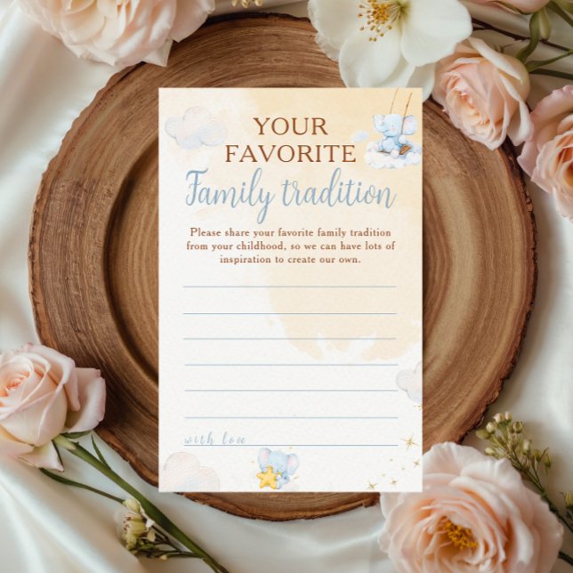 Conseils de shower bébé éléphant bleu Tradition fa (Créateur téléchargé)