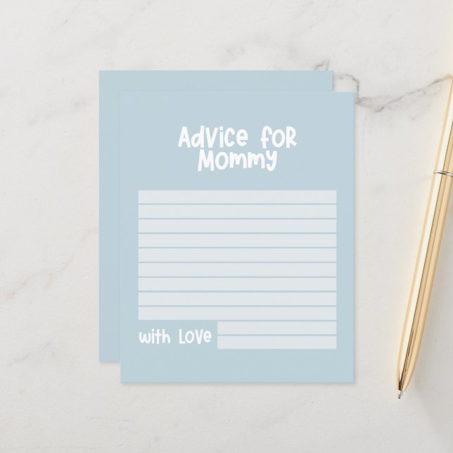 Conseils de shower pour maman moderne bébé bleu (Devant/Arrière en situation)