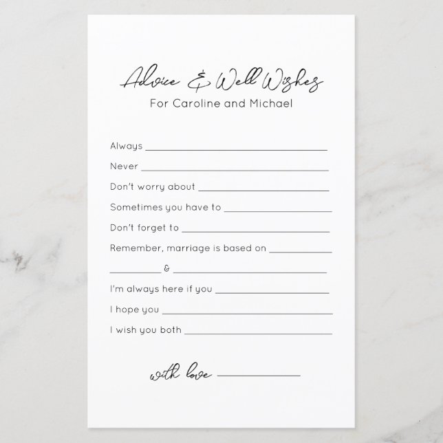 Conseils et bonnes volontés - Jeu de Fête des mari (Devant)