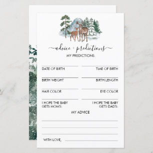 Conseils et prédictions Jeu Baby shower d'hiver