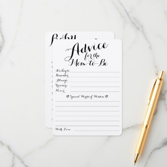 Conseils et prédictions pour bébé Carte à double f (Devant/Arrière en situation)