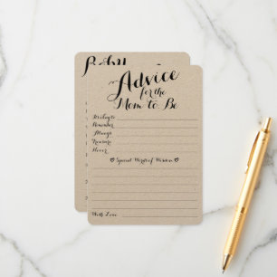 Conseils et prédictions pour bébé Carte à double f