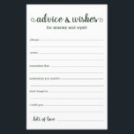Conseils et souhaits<br><div class="desc">Ces draps simples, verts et blancs, modernes, minimes, manuscrits Conseils & Voisins sont parfaits pour avoir une douche nuptiale, un dîner de répétition ou des invités mariages pour le couple heureux. Les gens vont adorer avoir les invites - ils rendent si facile de laisser des mots d'amour de conseils et...</div>