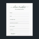 Conseils et souhaits<br><div class="desc">Ces draps simples, verts et blancs, modernes, minimes, manuscrits Conseils & Voeux sont parfaits pour avoir une douche nuptiale, un dîner de répétition ou des invités mariages pour le couple heureux. Les gens vont adorer avoir les invites - ils rendent si facile de laisser des mots d'amour de conseils et...</div>