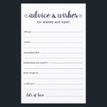 Conseils et souhaits<br><div class="desc">Ces draps simples, bleu marine et blanc, modernes, minimes, manuscrits Conseils & Voisins sont parfaits pour avoir une douche nuptiale, un dîner de répétition ou des invités mariages remplissent pour le couple heureux. Les gens vont adorer avoir les invites - ils rendent si facile de laisser des mots d'amour de...</div>