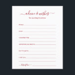 Conseils et souhaits<br><div class="desc">Ces draps simples, rouges et blancs, modernes, minimes, écrits à la main Conseils & Voisins sont parfaits pour avoir une douche nuptiale, un dîner de répétition ou des invités mariages pour le couple heureux. Les gens vont adorer avoir les invites - ils rendent si facile de laisser des mots d'amour...</div>