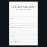 Conseils et souhaits<br><div class="desc">Ces draps simples, gris et blanc, modernes, minimes, manuscrits Conseils & Voeux sont parfaits pour avoir une douche nuptiale, un dîner de répétition ou des invités mariages pour le couple heureux. Les gens vont adorer avoir les invites - ils rendent si facile de laisser des mots d'amour de conseils et...</div>