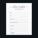 Conseils et souhaits<br><div class="desc">Ces draps simples, bleu marine et blanc, modernes, minimes, manuscrits Conseils & Voisins sont parfaits pour avoir une douche nuptiale, un dîner de répétition ou des invités mariages remplissent pour le couple heureux. Les gens vont adorer avoir les invites - ils rendent si facile de laisser des mots d'amour de...</div>