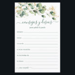 Conseils et souhaits Espagnol<br><div class="desc">Ces belles feuilles botaniques, manuscrites de l'écriture espagnole Conseil & Voeux (Consejos y Deseos) avec de l'eucalyptus à l'aquarelle avec des ornements en or au sommet sont parfaites pour avoir une douche nuptiale, un dîner de répétition ou des invités mariages à remplir pour le couple heureux. Les gens vont adorer...</div>