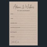 Conseils et souhaits mariages<br><div class="desc">Ces draps simples, noirs sur papier kraft, modernes, minimes, manuscrits Conseils & Voisins sont parfaits pour avoir une douche nuptiale, un dîner de répétition ou des invités mariages remplissent pour le couple heureux. Les gens vont adorer avoir les invites - ils rendent si facile de laisser des mots d'amour de...</div>