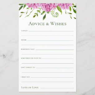 Conseils et vœux de mariage aux hortensias roses