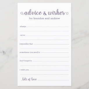 Conseils et vœux de mariage LGBTQ modernes violet 