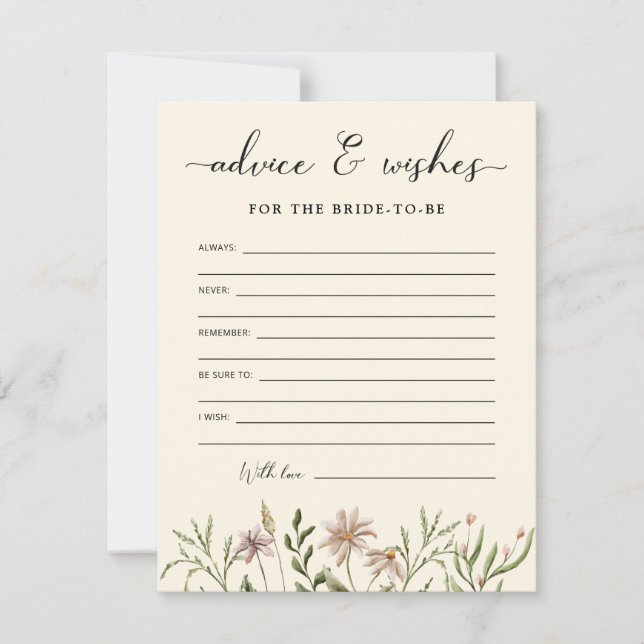 Conseils et vœux de mariage pour une mariée champê (Devant)