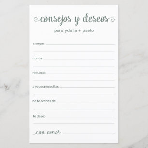 Conseils et Vœux Espagnol