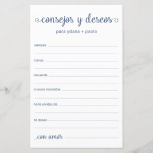 Conseils et Vœux Espagnol