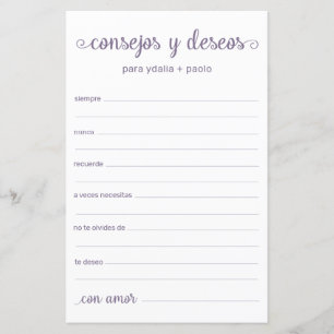 Conseils et Vœux Espagnol