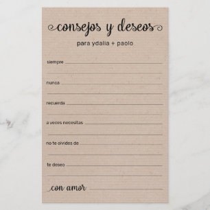 Conseils et Vœux Espagnol