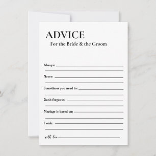 Conseils minimalistes pour le jeu des mariés