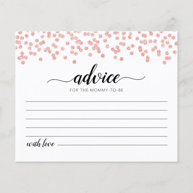 Conseils pour la carte de fête de bébé pour la fut (Devant)