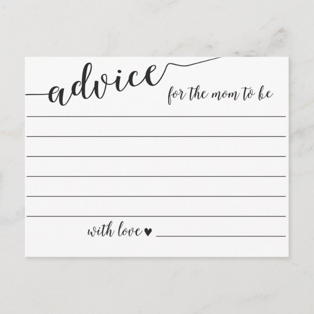 Conseils pour la maman d'être des cartes de Baby s (Devant)