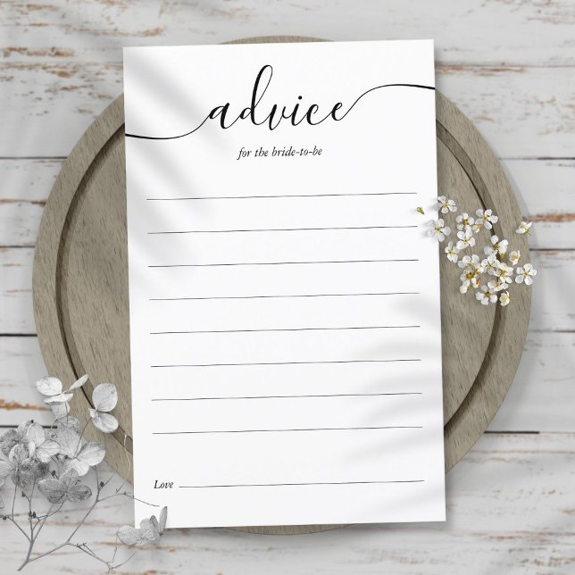 Conseils pour la mariée Carte de fete de mariage (Créateur téléchargé)