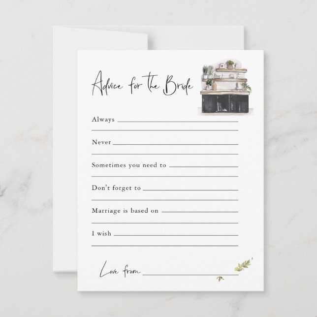 Conseils pour la mariée | Carte de fête prénuptial (Devant)
