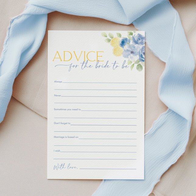 Conseils pour la mariée Jeu de fête prénuptiale Ci (Advice for the bride to be! Bridal Shower game card printed)