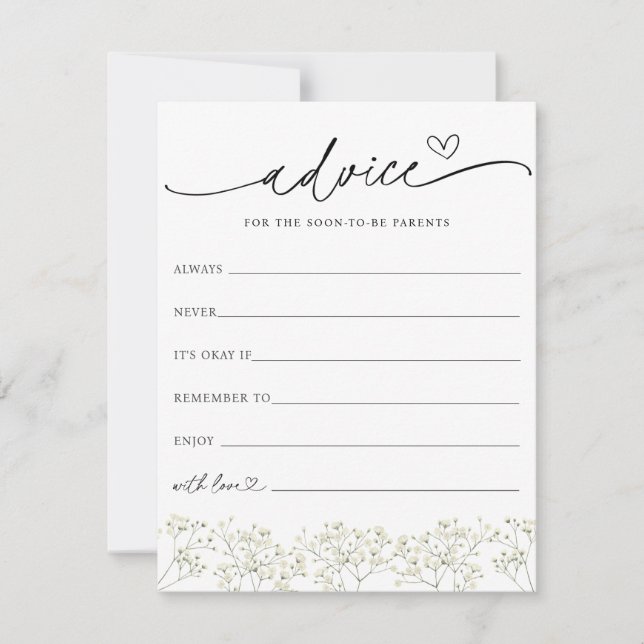 Conseils pour le souffle du bébé pour la carte de  (Devant)