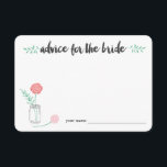 Conseils pour les cartes de mariée | Mason Jar Bot<br><div class="desc">Recueillir des conseils pour les futurs mariés avec ces cartes sucrées. Placez une cheminée à l'entrée de la fête, laissez-en une à chaque endroit, ou passez-les autour. Notre design botanique en bocal de mason présente des fleurs et des feuilles en rose, pêche et menthe, nichés dans un joli bocal en...</div>