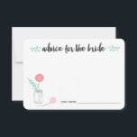 Conseils pour les cartes de mariée | Mason Jar Bot<br><div class="desc">Recueillir des conseils pour les futurs mariés avec ces cartes sucrées. Placez une cheminée à l'entrée de la fête, laissez-en une à chaque endroit, ou passez-les autour. Notre design botanique en bocal de mason présente des fleurs et des feuilles en rose, pêche et menthe, nichés dans un joli bocal en...</div>