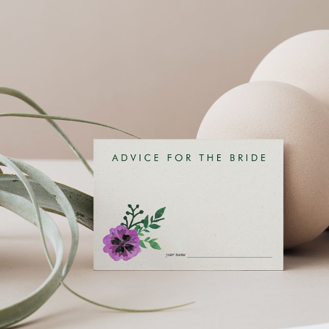 Conseils pour les cartes de mariée | Purple Pansy (Créateur téléchargé)