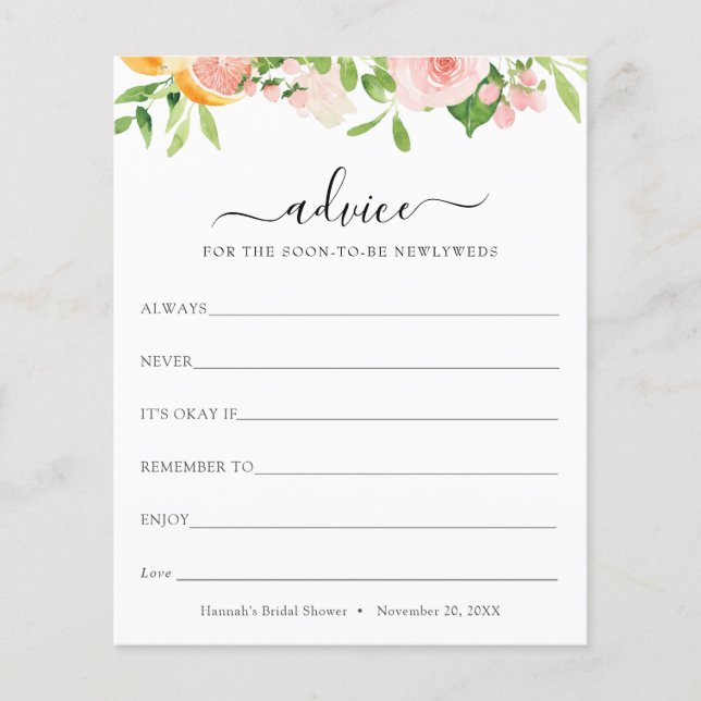 Conseils pour les jeunes mariés (Devant)