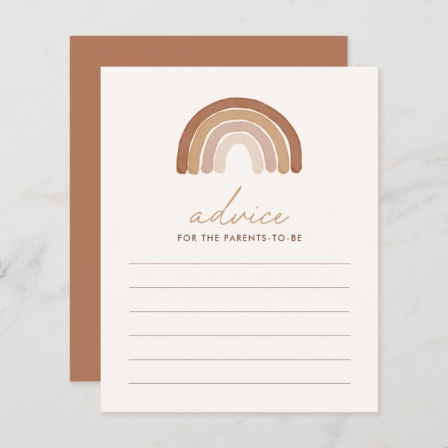 Conseils pour une Baby Shower arc-en-ciel terracot (Devant / Derrière)