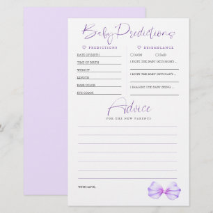 Conseils sur les prédictions de bébé Baby shower v