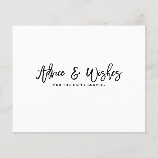 Conseils & Vœux Fête de Mariage avec Texte Moderne (Devant)