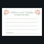Conseils Voeux Floral Aquarelle Cartes de Mariage<br><div class="desc">Ces belles cartes de conseil et de voeux floraux seront l'addition parfaite à un wedding shower ou à la réception de mariage. Ce design combine écriture manuscrite et polices de caractères en vert sauge et surligné par un bouquet aquarelle. Il y a de la place pour que les clients puissent...</div>