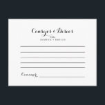 Consejos y Deseos Modernos Carte de conseil Mariag<br><div class="desc">Cette carte de conseil mariage de deseos modernos est parfaite pour un mariage espagnol moderne. Ces cartes sont parfaites pour un mariage, une douche nuptiale, un baby shower, une fête de remise de diplômes et plus encore. Personnalisez les cartes avec les noms de la mariée et du marié, des parents...</div>
