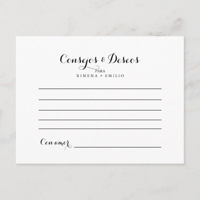 Consejos y Deseos Modernos Carte de conseil Mariag (Devant)